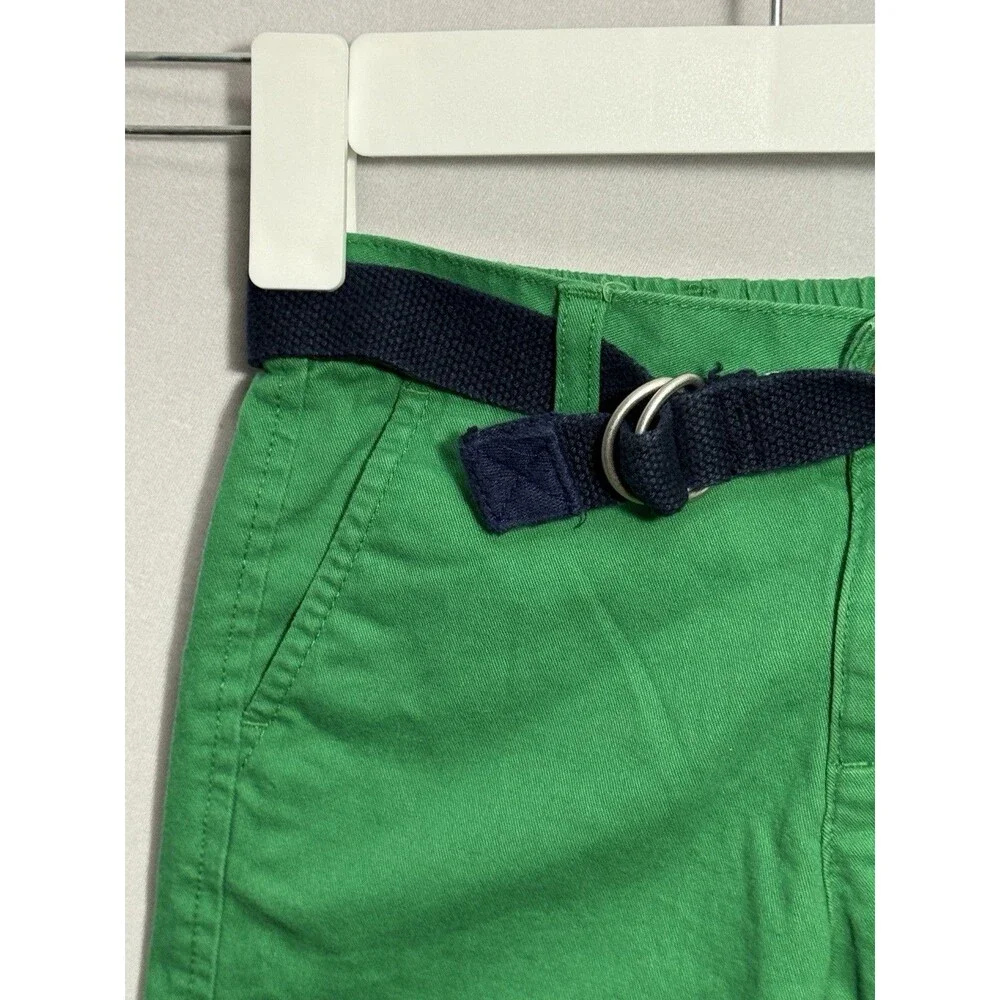 Polo Ralph Lauren Toddler 24M Green Chino Shorts Navy D-Ring Belt Pony